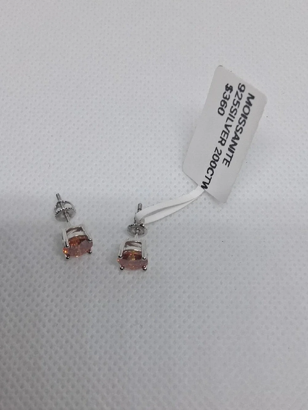 2CT Fall/Autumn Orange Moissanite Stud Earrings - Sterling Silver